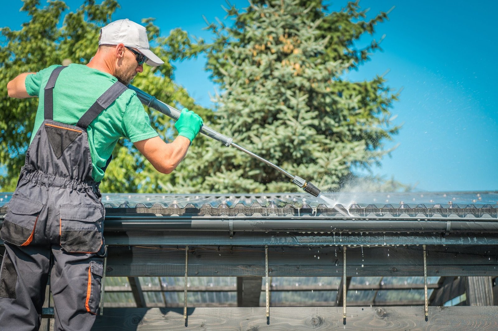 Dublin handyman power washing gutters
